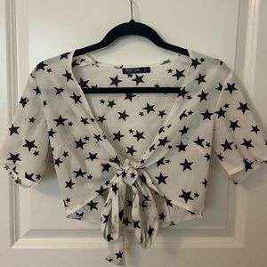 Nasty Gal Crop Top with Stars